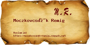 Moczkovcsák Remig névjegykártya